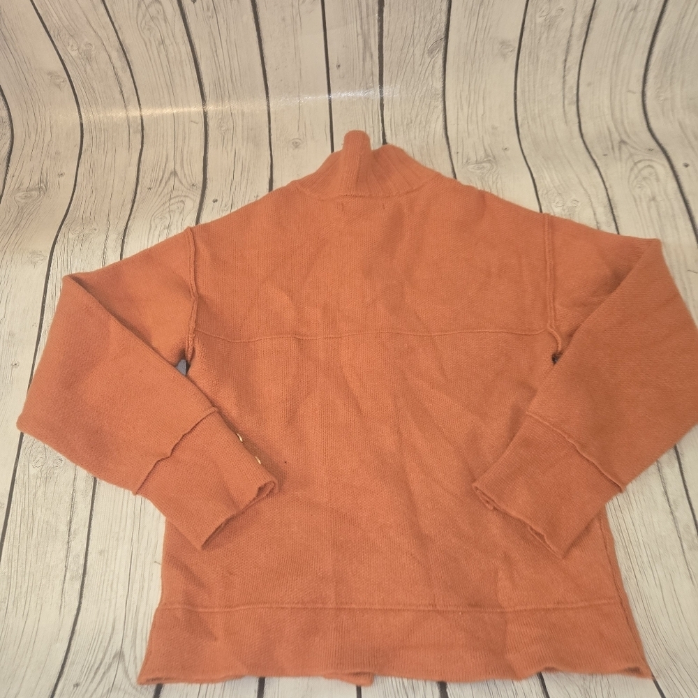 Tahari Jacket Womens XS Orange Long Sleeves Button Up Heavyweight Collared - Picture 8 of 8